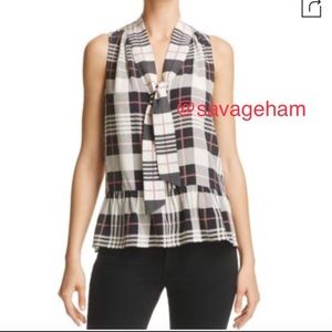 NWT JOIE Estero Front Tie Silk Print Blouse